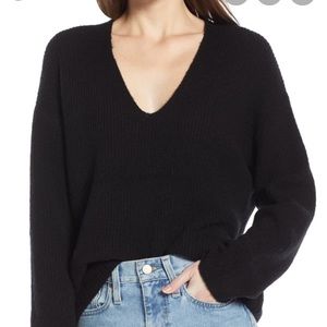 Something Navy V-Neck Sweater